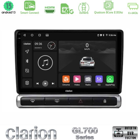 Clarion GL700 Series 8Core Android ClarionOS 4+64GB Citroen C3 2016-> Navigation Multimedia Tablet 9" Με Carplay & Android Auto