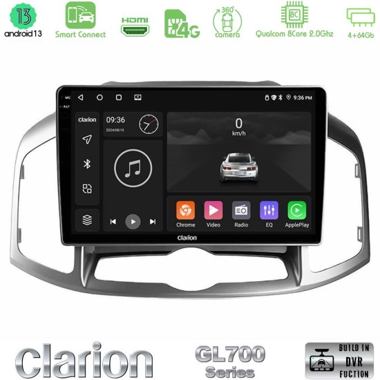 Clarion GL700 Series 8Core Android ClarionOS 4+64GB Chevrolet Captiva 2012-2016 Navigation Multimedia Tablet 10" Με Carplay & Android Auto