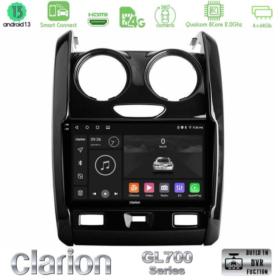Clarion GL700 Series 8Core Android ClarionOS 4+64GB Dacia Duster 2014-2018 Navigation Multimedia Tablet 9" Με Carplay & Android Auto Clarion GL700 Series 8Core Android ClarionOS 4+64GB Dacia Duster 2014-2018 Navigation Multimedia Tablet 9" Με Carplay & Android Auto