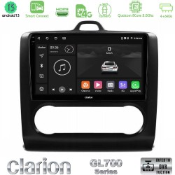 Clarion GL700 Series 8Core Android ClarionOS 4+64GB Ford Focus Auto AC Navigation Multimedia Tablet 9" Με Carplay & Android Auto
