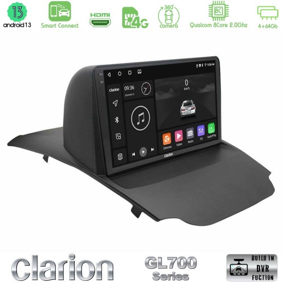 Clarion GL700 Series 8Core Android ClarionOS 4+64GB Ford Ecosport 2014-2017 Navigation Multimedia Tablet 9" Με Carplay & Android Auto