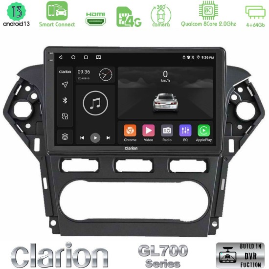 Clarion GL700 Series 8Core Android ClarionOS 4+64GB Ford Mondeo 2011-2014 Navigation Multimedia Tablet 10" Με Carplay & Android Auto