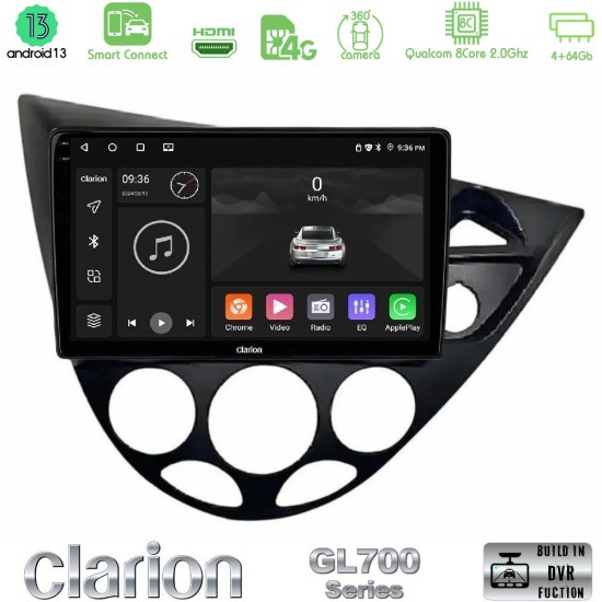 Clarion GL700 Series 8Core Android ClarionOS 4+64GB Ford Focus 1999-2004 (RHD) Navigation Multimedia Tablet 9" Με Carplay & Android Auto