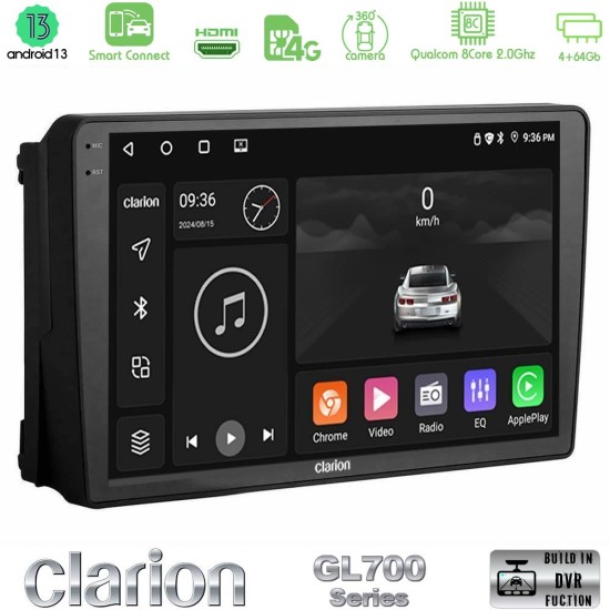 Clarion GL700 Series 8Core Android ClarionOS 4+64GB Ford 2007-> Navigation Multimedia Tablet 9" Με Carplay & Android Auto