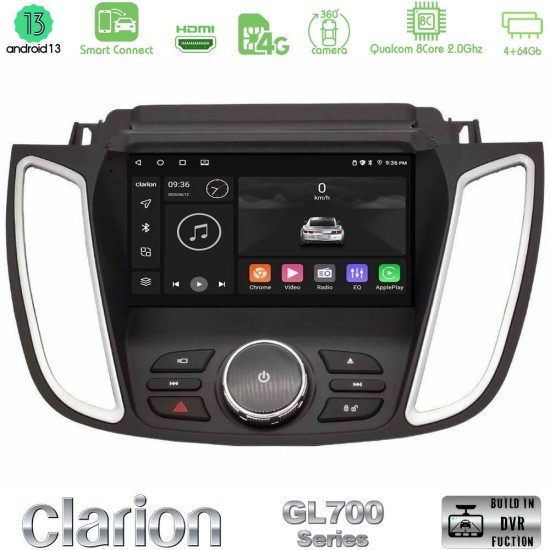 Clarion GL700 Series 8Core Android ClarionOS 4+64GB Ford Kuga/C-Max 2013-2019 Navigation Multimedia Tablet 9" Με Carplay & Android Auto
