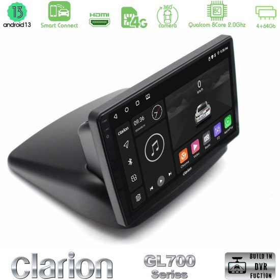 Clarion GL700 Series 8Core Android ClarionOS 4+64GB Fiat Doblo 2002-2009 Navigation Multimedia Tablet 10" Με Carplay & Android Auto
