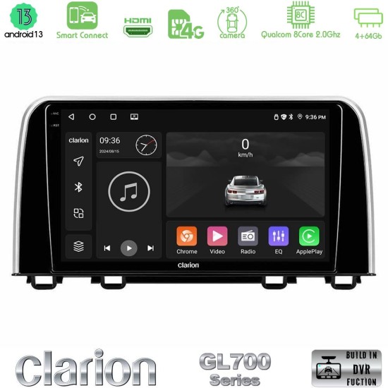 Clarion GL700 Series 8Core Android ClarionOS 4+64GB Honda CR-V 2019-> Navigation Multimedia Tablet 10" Με Carplay & Android Auto