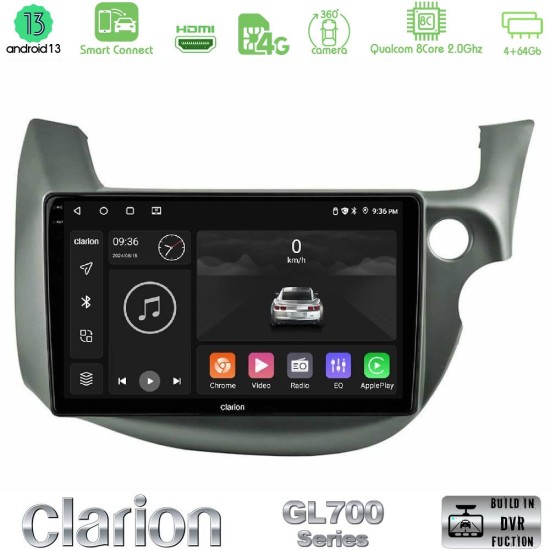 Clarion GL700 Series 8Core Android ClarionOS 4+64GB Honda Jazz (Fit) 2009-2013 RHD Navigation Multimedia Tablet 10" Με Carplay & Android Auto