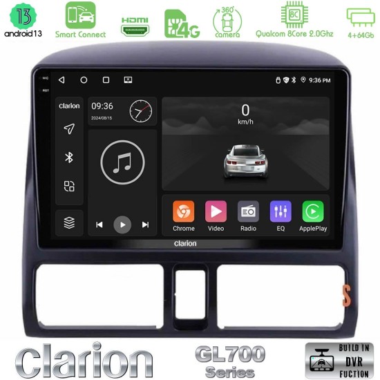 Clarion GL700 Series 8Core Android ClarionOS 4+64GB Honda CRV 2002-2006 Navigation Multimedia Tablet 9" Με Carplay & Android Auto
