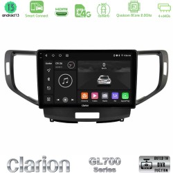 Clarion GL700 Series 8Core Android ClarionOS 4+64GB Honda Accord 2008-2015 Navigation Multimedia Tablet 9" Με Carplay & Android Auto