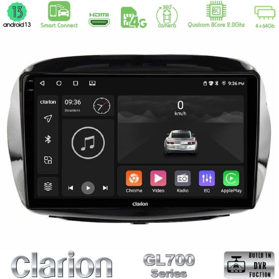 Clarion GL700 Series 8Core Android ClarionOS 4+64GB Honda FR-V 2004-2009 Navigation Multimedia Tablet 10" Με Carplay & Android Auto