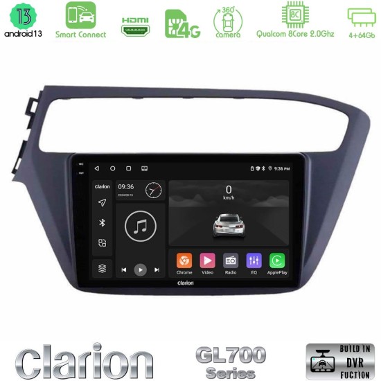 Clarion GL700 Series 8Core Android ClarionOS 4+64GB Hyundai i20 2018-2020 Navigation Multimedia Tablet 9" Με Carplay & Android Auto
