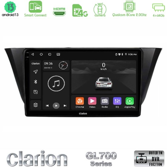 Clarion GL700 Series 8Core Android ClarionOS 4+64GB Iveco Daily 2014-2025 Navigation Multimedia Tablet 9" Με Carplay & Android Auto