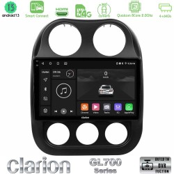 Clarion GL700 Series 8Core Android ClarionOS 4+64GB Jeep Compass 2012-2016 Navigation Multimedia Tablet 10" Με Carplay & Android Auto