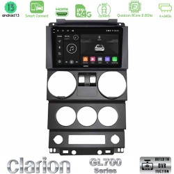 Clarion GL700 Series 8Core Android ClarionOS 4+64GB Jeep Wrangler 2Door 2008-2010 Navigation Multimedia Tablet 9" Με Carplay & Android Auto