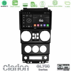 Clarion GL700 Series 8Core Android ClarionOS 4+64GB Jeep Wrangler 2008-2010 Navigation Multimedia Tablet 9" Με Carplay & Android Auto