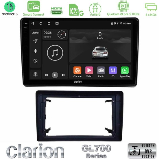 Clarion GL700 Series 8Core Android ClarionOS 4+64GB Chrysler / Dodge / Jeep Navigation Multimedia Tablet 10" Με Carplay & Android Auto