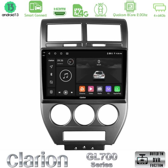 Clarion GL700 Series 8Core Android ClarionOS 4+64GB Jeep Compass/Patriot 2007-2008 Navigation Multimedia Tablet 10" Με Carplay & Android Auto Clarion GL700 Series 8Core Android ClarionOS 4+64GB Jeep Compass/Patriot 2007-2008 Navigation Multimedia Tablet 10" Με Carplay & Android Auto