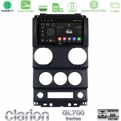 Clarion GL700 Series 8Core Android ClarionOS 4+64GB Jeep Wrangler 2Door 2008-2010 Navigation Multimedia Tablet 9" Με Carplay & Android Auto