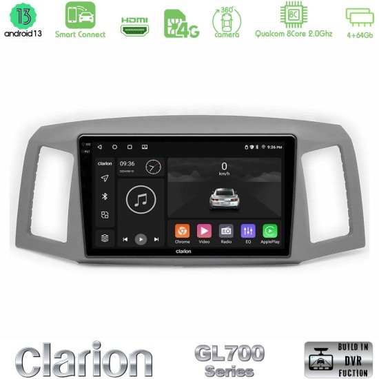 Clarion GL700 Series 8Core Android ClarionOS 4+64GB Jeep Grand Cherokee 2005-2007 Navigation Multimedia Tablet 10" Με Carplay & Android Auto