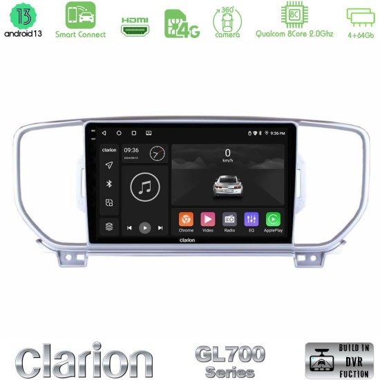 Clarion GL700 Series 8Core Android ClarionOS 4+64GB Kia Sportage 2016-2018 Navigation Multimedia Tablet 9" Με Carplay & Android Auto Clarion GL700 Series 8Core Android ClarionOS 4+64GB Kia Sportage 2016-2018 Navigation Multimedia Tablet 9" Με Carplay & Android Auto
