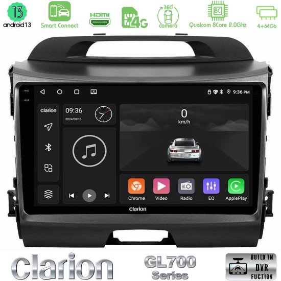 Clarion GL700 Series 8Core Android ClarionOS 4+64GB Kia Sportage Navigation Multimedia Tablet 9" Με Carplay & Android Auto Clarion GL700 Series 8Core Android ClarionOS 4+64GB Kia Sportage Navigation Multimedia Tablet 9" Με Carplay & Android Auto