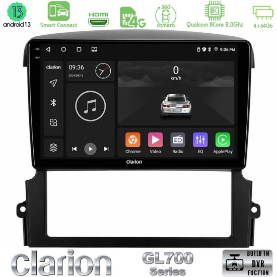 Clarion GL700 Series 8Core Android ClarionOS 4+64GB Kia Sorento Navigation Multimedia Tablet 9" Με Carplay & Android Auto