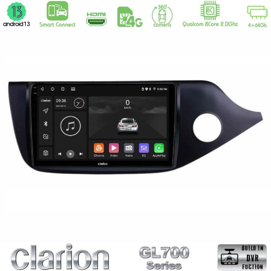 Clarion GL700 Series 8Core Android ClarionOS 4+64GB Kia Cee’d/ProCeed 2013-2017 RHD Navigation Multimedia Tablet 9" Με Carplay & Android Auto