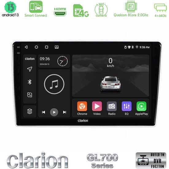 Clarion GL700 Series Kia Sportage 2005-2008 8Core Android ClarionOS 4+64GB Navigation Multimedia Tablet 9" Με Carplay & Android Auto Με Carplay & Android Auto