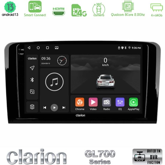 Clarion GL700 Series 8Core Android ClarionOS 4+64GB Mercedes ML/GL Class Navigation Multimedia Tablet 9" Με Carplay & Android Auto