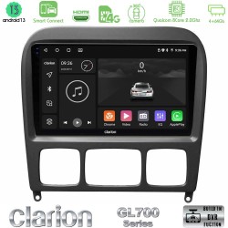 Clarion GL700 Series 8Core Android ClarionOS 4+64GB Mercedes S Class 1999-2004 (W220) Navigation Multimedia Tablet 9" Με Carplay & Android Auto
