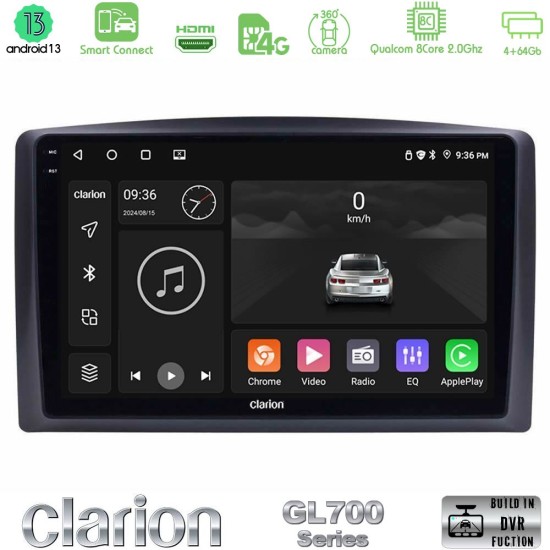 Clarion GL700 Series 8Core Android ClarionOS 4+64GB Mercedes Vito 2015-2021 Navigation Multimedia Tablet 10" Με Carplay & Android Auto