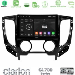 Clarion GL700 Series 8Core Android ClarionOS 4+64GB Mitsubishi L200 2016-> & Fiat Fullback (Manual A/C) Navigation Multimedia Tablet 9" Με Carplay & Android Auto