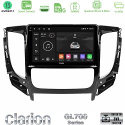 Clarion GL700 Series 8Core Android ClarionOS 4+64GB Mitsubishi L200 2016-> & Fiat Fullback (Auto A/C) Navigation Multimedia Tablet 9" Με Carplay & Android Auto