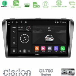 Clarion GL700 Series 8Core Android ClarionOS 4+64GB Mazda 3 2004-2009 Navigation Multimedia Tablet 9" Με Carplay & Android Auto