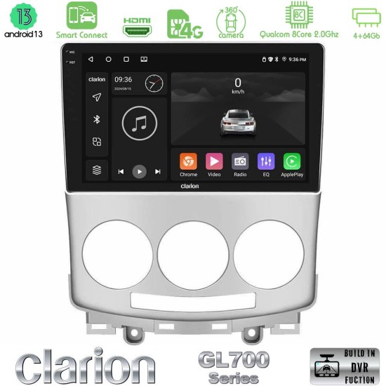 Clarion GL700 Series Mazda 5 2004-2010 8Core Android ClarionOS 4+64GB Navigation Multimedia Tablet 9" Με Carplay & Android Auto