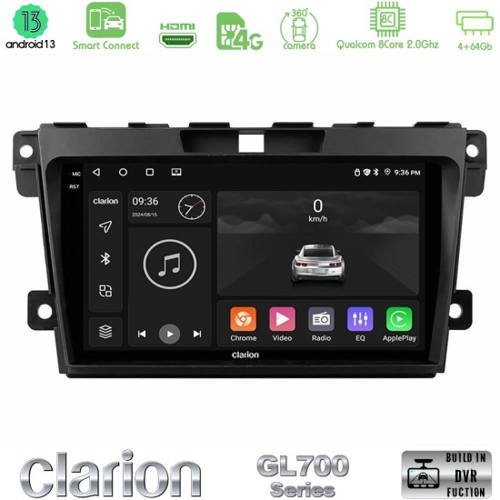 Clarion GL700 Series 8Core Android ClarionOS 4+64GB Mazda CX-7 2007-2011 Navigation Multimedia Tablet 9" Με Carplay & Android Auto