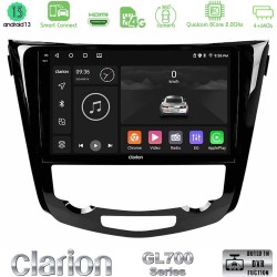 Clarion GL700 Series 8Core Android ClarionOS 4+64GB Nissan Qashqai J11 (AUTO A/C) Navigation Multimedia Tablet 10" Με Carplay & Android Auto