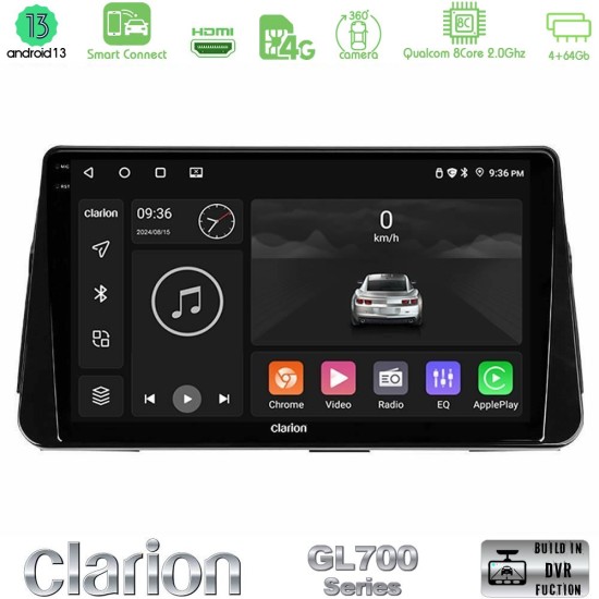 Clarion GL700 Series 8Core Android ClarionOS 4+64GB Nissan Micra K14 Navigation Multimedia Tablet 9" Με Carplay & Android Auto