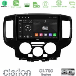 Clarion GL700 Series 8Core Android ClarionOS 4+64GB Nissan NV200 2009 – 2019 Navigation Multimedia Tablet 9" Με Carplay & Android Auto (Μαύρο)
