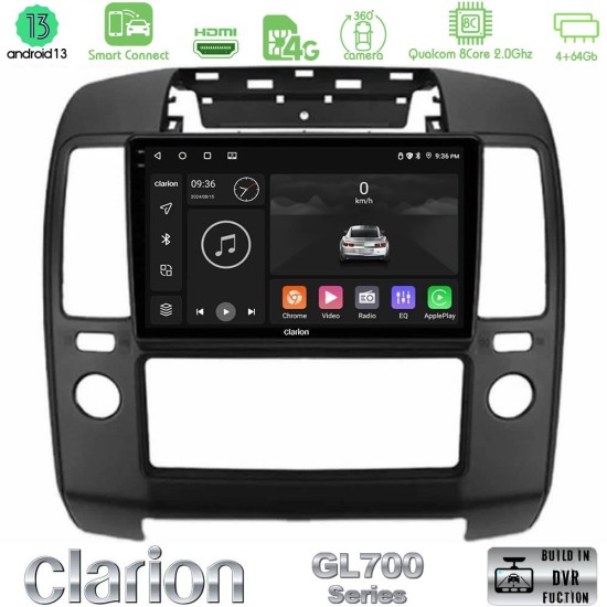 Clarion GL700 Series 8Core Android ClarionOS 4+64GB Nissan Navara Navigation Multimedia Tablet 9" Με Carplay & Android Auto