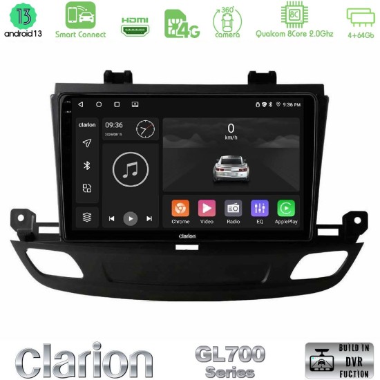 Clarion GL700 Series 8Core Android ClarionOS 4+64GB Opel Insignia 2 2017-2020 Navigation Multimedia Tablet 9" Με Carplay & Android Auto