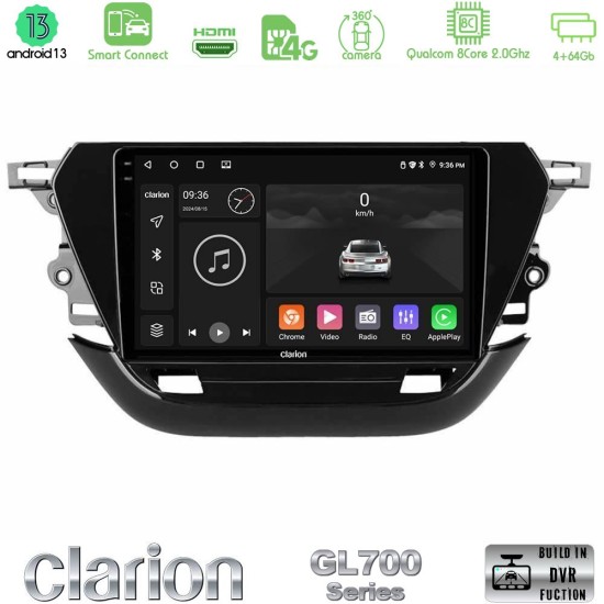 Clarion GL700 Series 8Core Android ClarionOS 4+64GB Opel Corsa F 2019-2023 Navigation Multimedia Tablet 9" Με Carplay & Android Auto Clarion GL700 Series 8Core Android ClarionOS 4+64GB Opel Corsa F 2019-2023 Navigation Multimedia Tablet 9" Με Carplay & Android Auto
