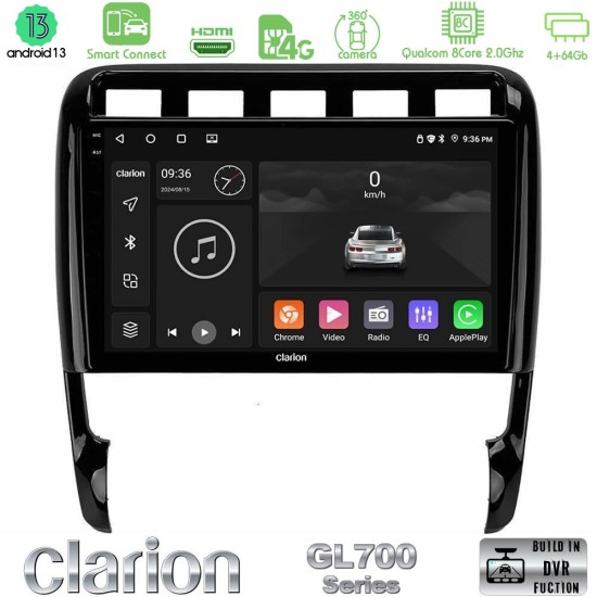 Clarion GL700 Series 8Core Android ClarionOS 4+64GB Porsche Cayenne 2003-2010 Navigation Multimedia Tablet 9" Με Carplay & Android Auto
