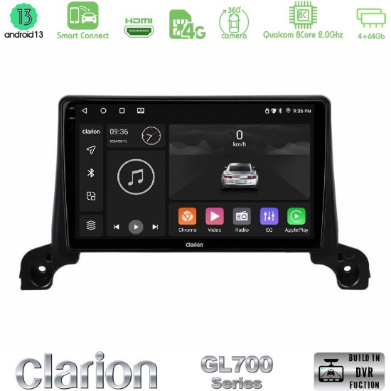Clarion GL700 Series 8Core Android ClarionOS 4+64GB Peugeot 3008/5008 2017-2023 Navigation Multimedia Tablet 9" Με Carplay & Android Auto