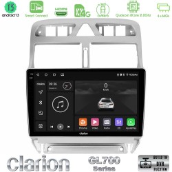 Clarion GL700 Series 8Core Android ClarionOS 4+64GB Peugeot 307 2002-2008 Navigation Multimedia Tablet 9" Με Carplay & Android Auto