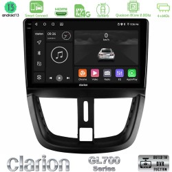 Clarion GL700 Series 8Core Android ClarionOS 4+64GB Peugeot 207 Navigation Multimedia Tablet 9" Με Carplay & Android Auto