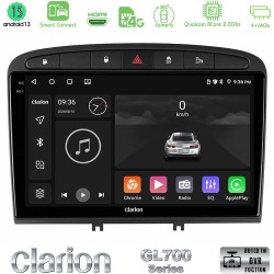 Clarion GL700 Series 8Core Android ClarionOS 4+64GB Peugeot 308/RCZ Navigation Multimedia Tablet 9" Με Carplay & Android Auto