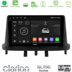 Clarion GL700 Series 8Core Android ClarionOS 4+64GB Renault Megane 3 2009-2015 Navigation Multimedia Tablet 9" Με Carplay & Android Auto