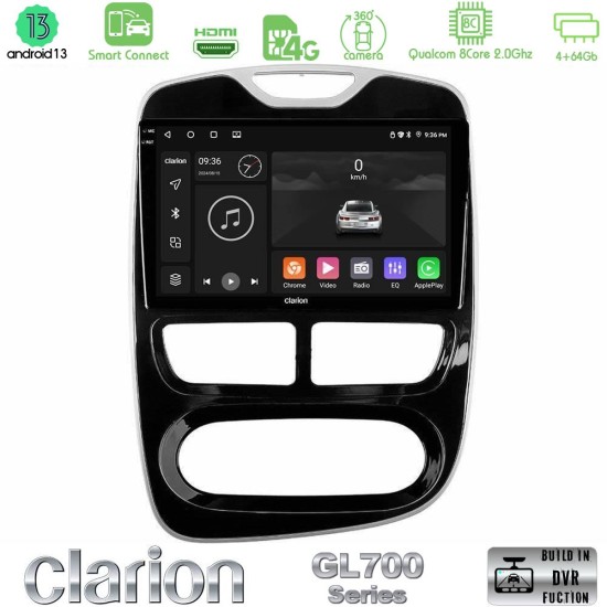 Clarion GL700 Series 8Core Android ClarionOS 4+64GB Renault Clio 2012-2016 Navigation Multimedia Tablet 9" Με Carplay & Android Auto